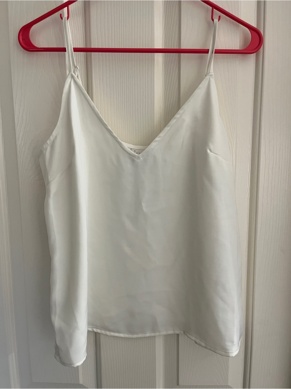 Target White Satin V-Neck Cami Top